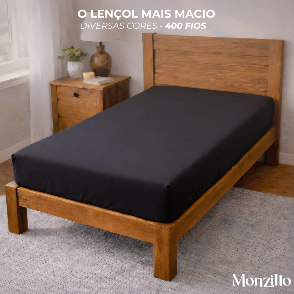 Lençol De elastico para Cama Solteiro  | 400 fios  |  |Avulso  |  Cores Lisas |  Com Elastico