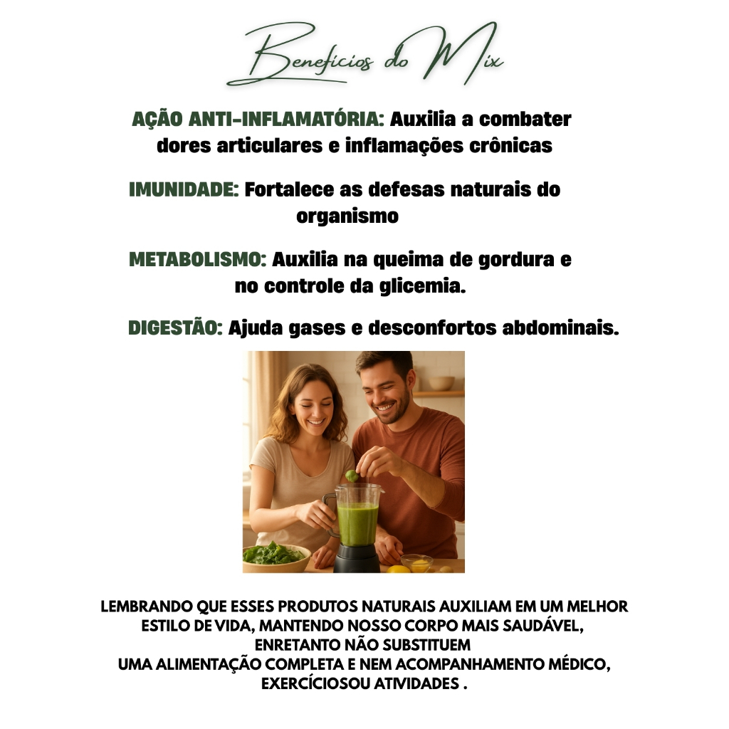 Farinha da magreza mix 305g Gengibre canel pime e cúrcuma / açafrão — imagem 2 de 2