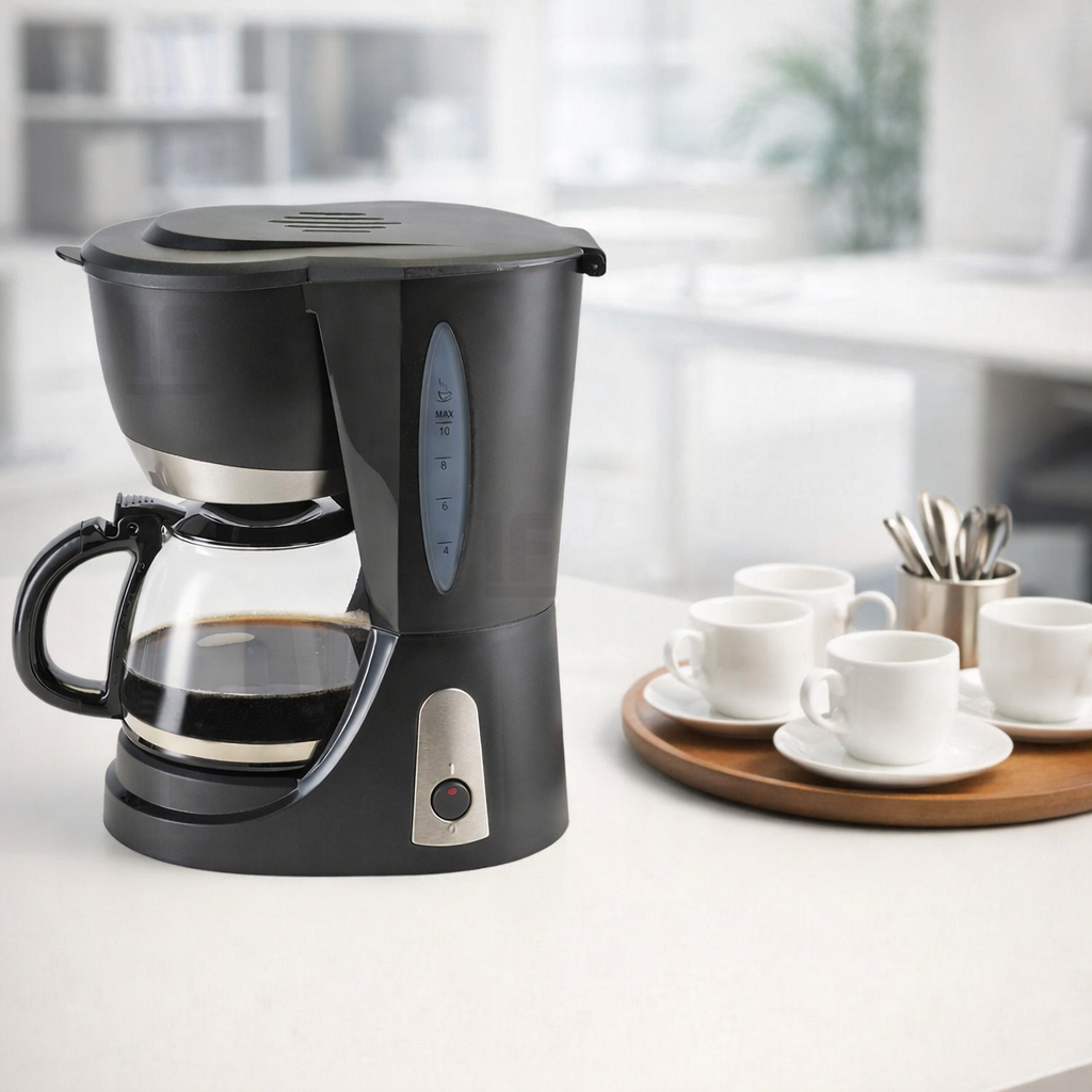 Cafeteira Elétrica 30 Xícaras 127V Preta 800W com Jarra de Vidro e Filtro Permanente