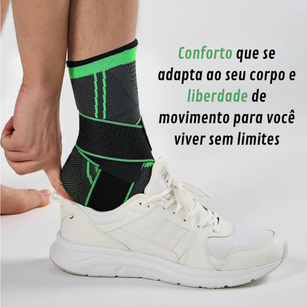 Tornozeleira Ortopédica de Compressão Ajustável com Velcro para Esporte, Academia e Crossfit — imagem 2 de 2