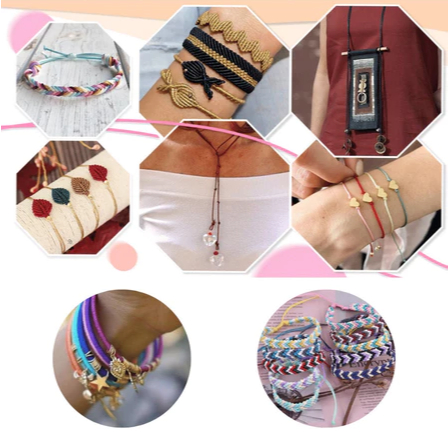 Kit Fio Encerado 1mm 50 Metros Cores Sortidas | Artesanato, Bijuterias e Macramê
