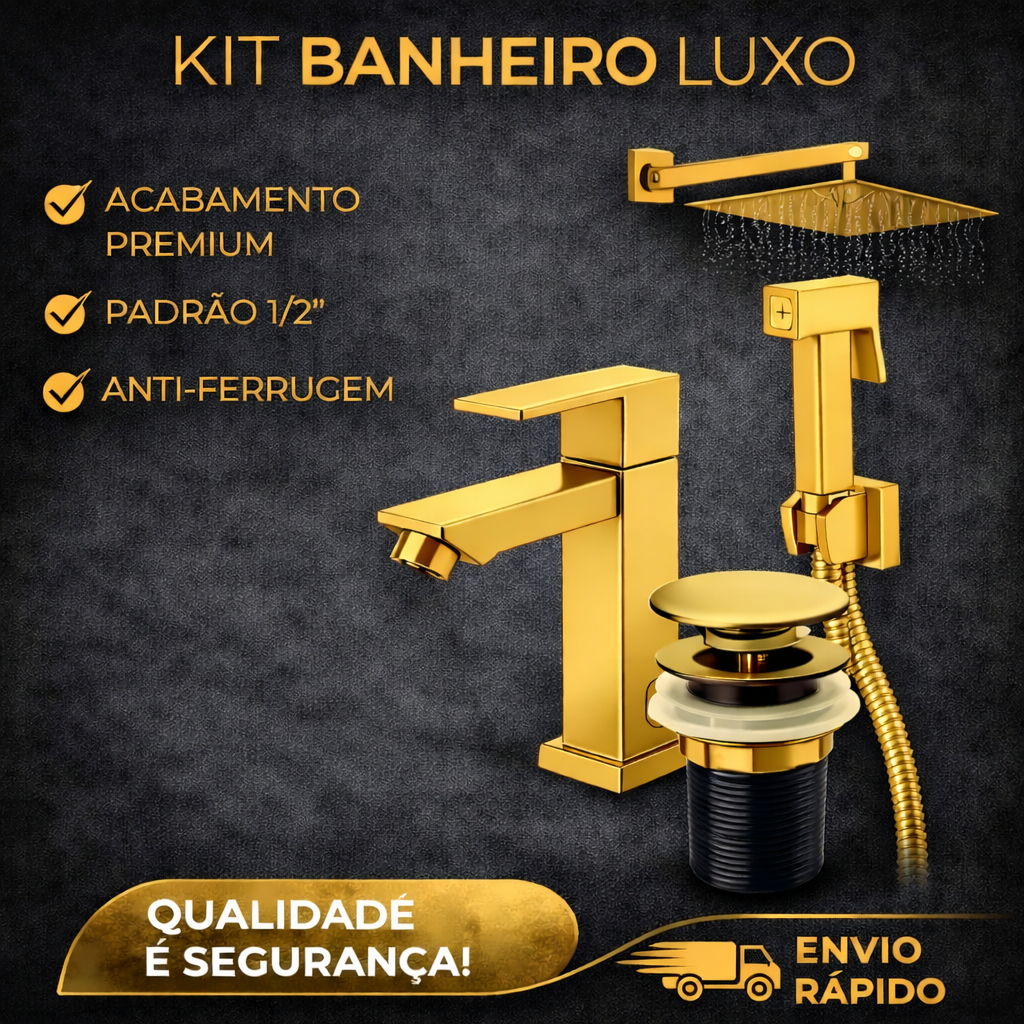 KIT CHUVEIRO TORNEIRA VÁLVULA RALO DUCHA HIGIENICO INOX em Oferta na Shopee