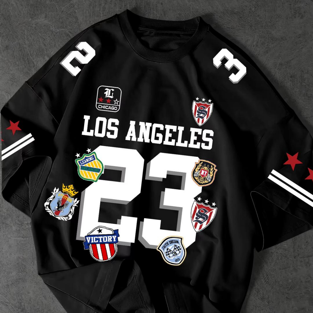 Camiseta Camisa Streetwear Básica Los Angeles Basket em Oferta na Shopee