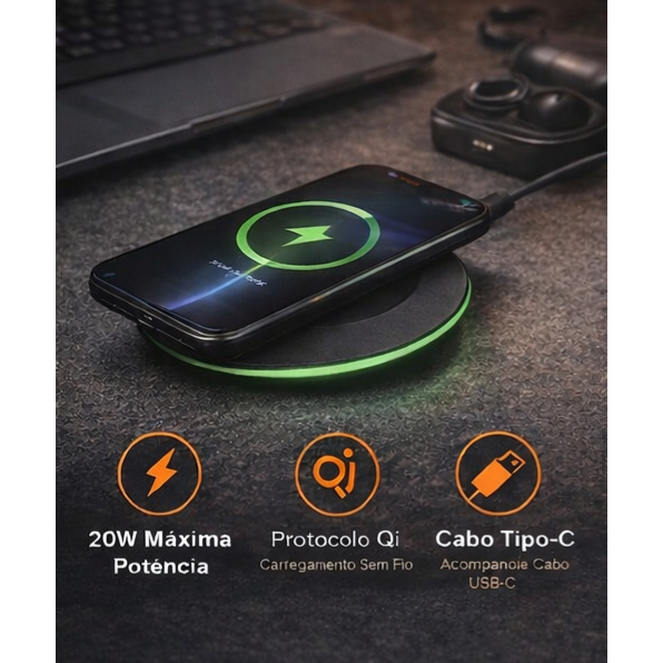 Carregador S/ Fio Hmaston Fast Charger Ys-28 Por Indução 456 carregador android ios carregador de telefone