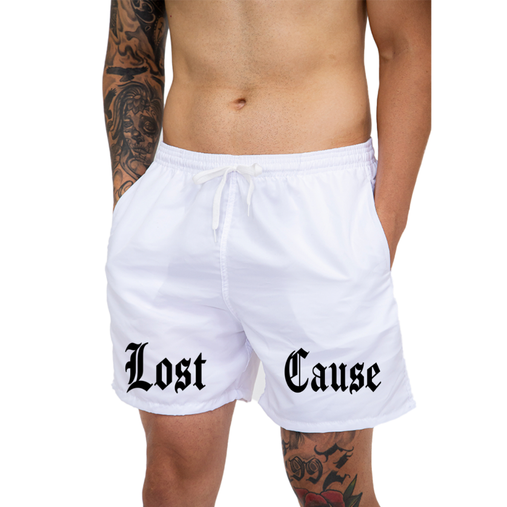 Short Tactel Masculino Lost Cause Moda Casual 100% Confortável Esporte Academia Praia