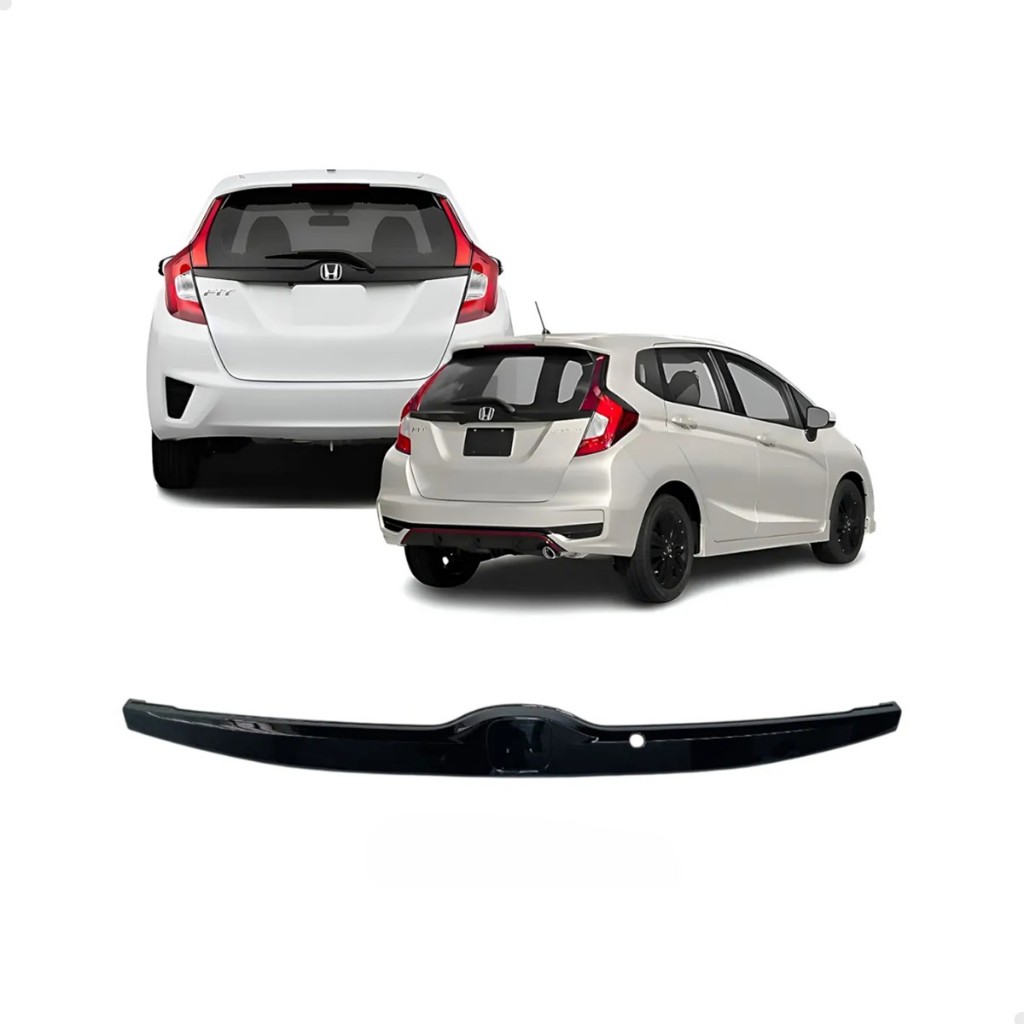 Friso Régua Moldura Tampa Porta Malas Traseiro Honda Fit 2015 2016 2017 2018 2019 2020 2021 em Oferta na Shopee