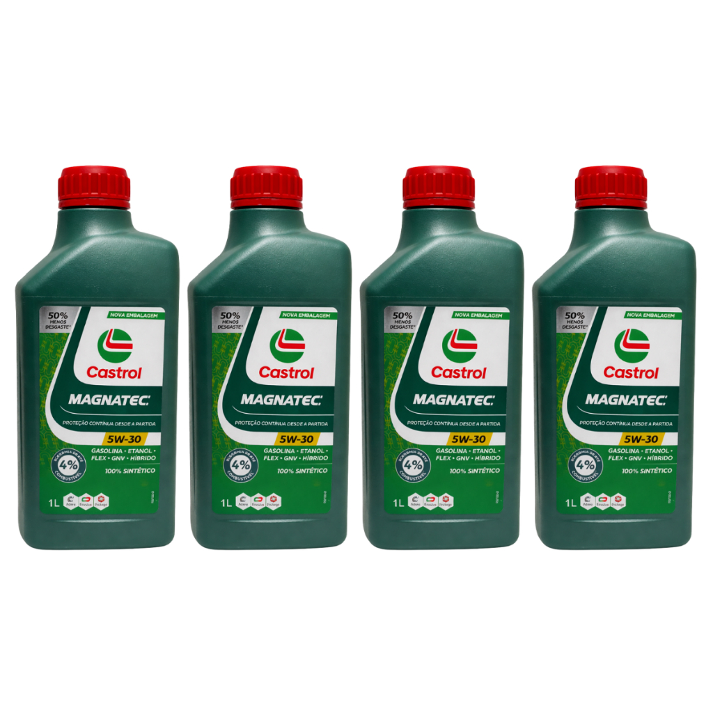 Kit 04 Óleo Motor Castrol Magnatec 5w30 Sintético Api Sp em Oferta na Shopee
