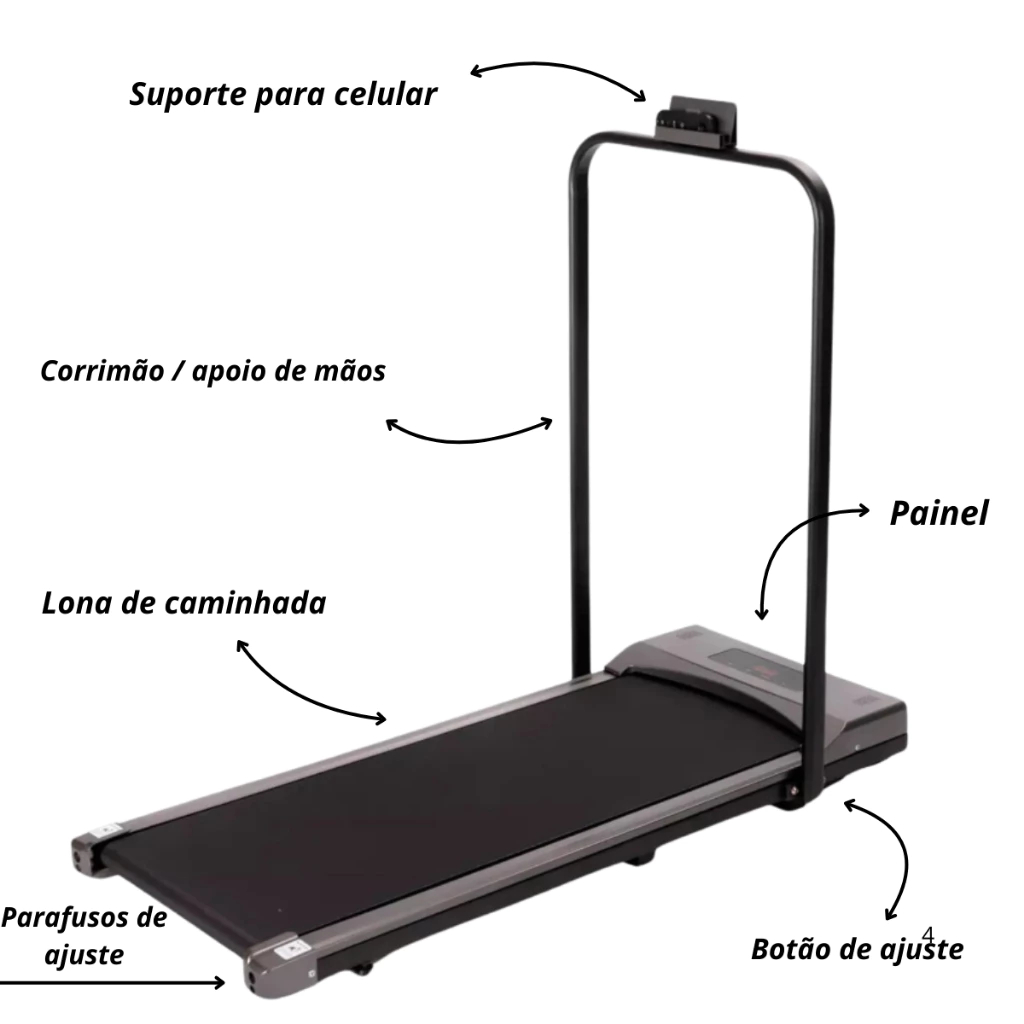Esteira Eletrica MedPoint Caminhada Corrida Leve Display Digital