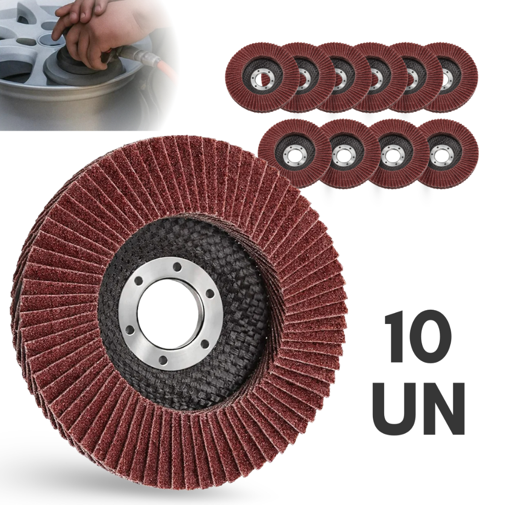 Disco De Lixa Flap 16mm Esmerilhadeira Para Madeira E Metal Aço em Oferta na Shopee