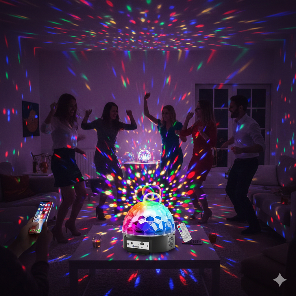 Bola Maluca Cristal Globo de Led Som Bluetooth Bivolt