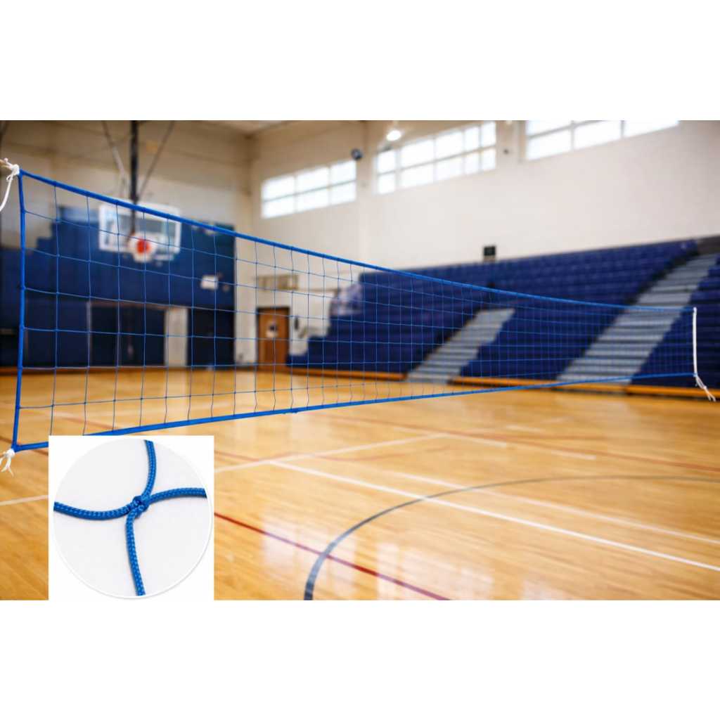 Rede de vôlei 5m azul Polipropileno para recreação 1,00x5,00m