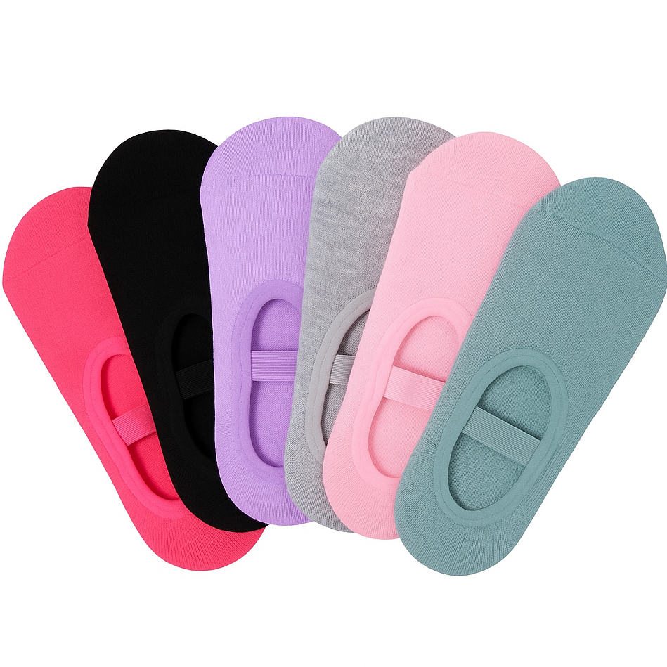 Imagem Kit Pares de Meias Sapatilha para Pilates Yoga Antiderrapante