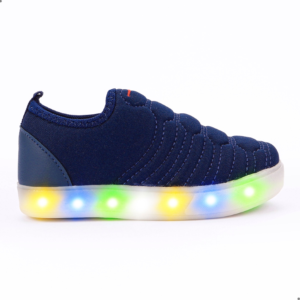 Tenis Infantil Menino Led Tenis Infantil Masculino Led Pisca Pisca Luz Club Happy em Oferta na Shopee