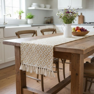 Caminho de Mesa Coroa Artesanal no Tear | Decoração Rústica e Elegante em Oferta na Shopee