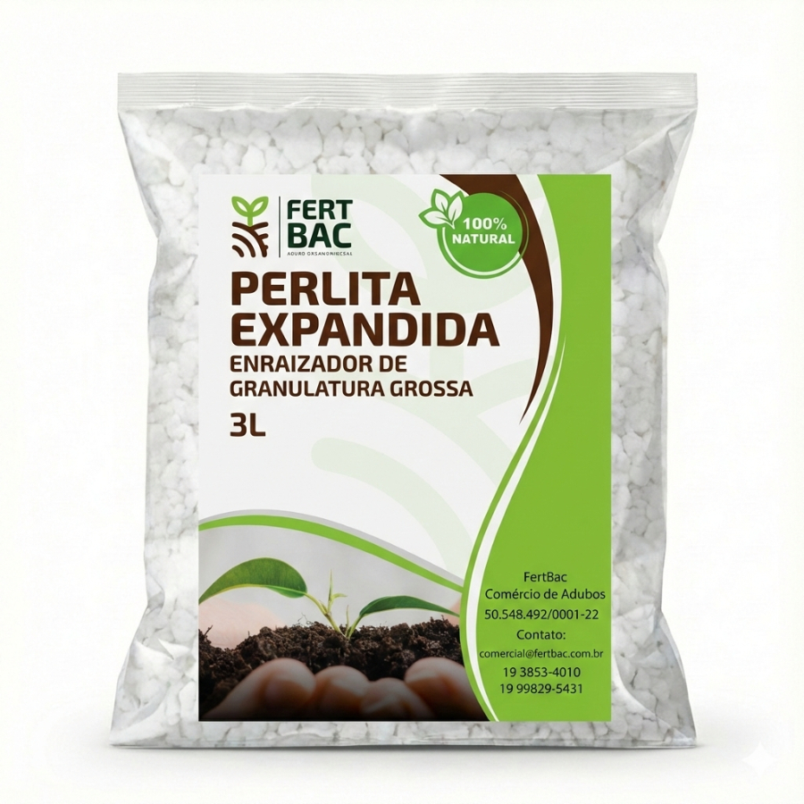 Substrato Perlita Expandida 3L | Para Rosa do Deserto, Grow e Orquídeas