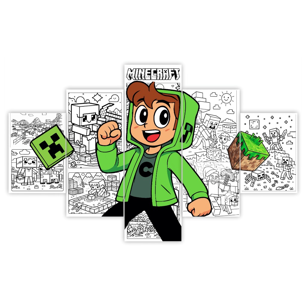 QUADRO DECORATIVO CADRES MINECRAFT PERSONAGEM JOGO