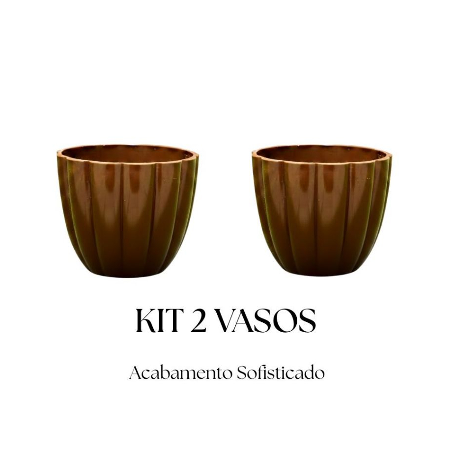 Kit 2 Vasoa Decorativo Mini N2 – Cachepot Moderno Estilo Moranga para Plantas em Oferta na Shopee