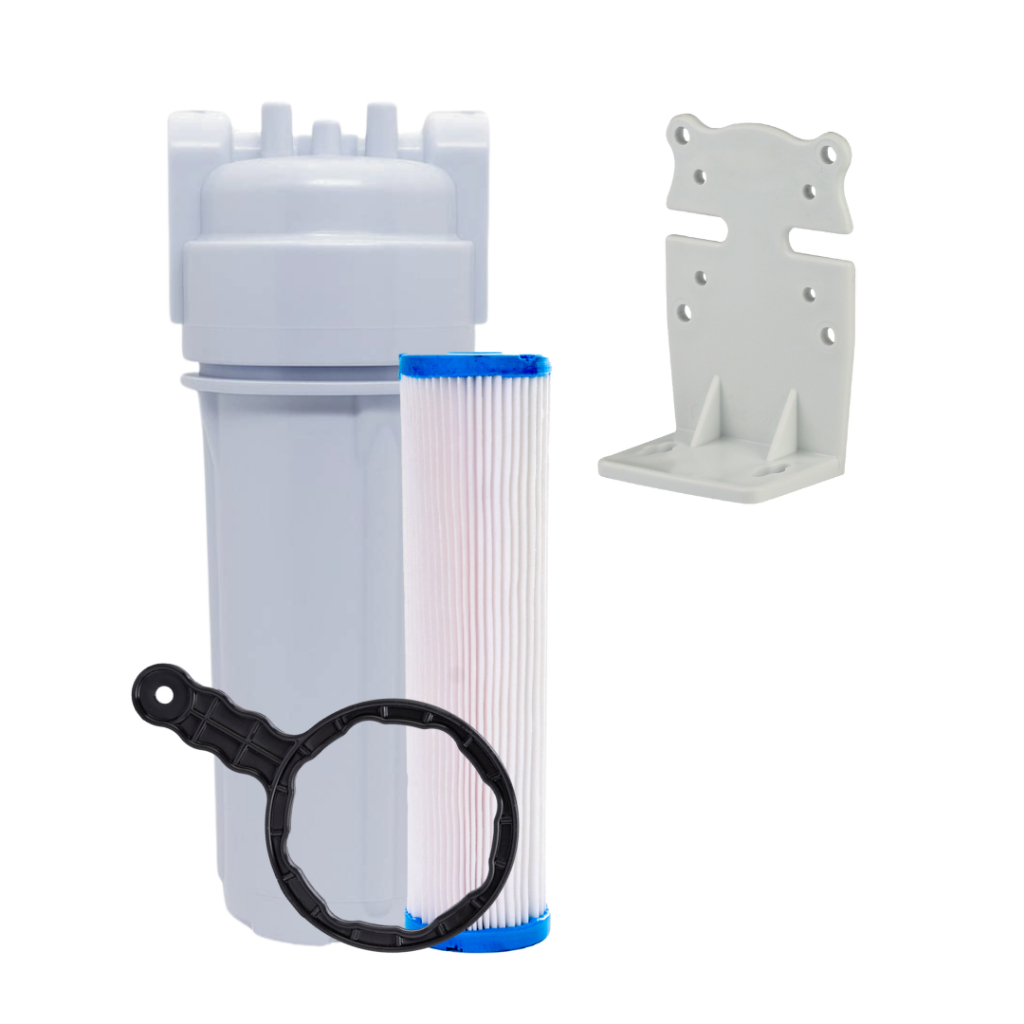 FILTRO CAVALETE  CAIXA DAGUA + REFIL LAVAVEL + SUPORTE  E CHAVE MANUTENÇÃO