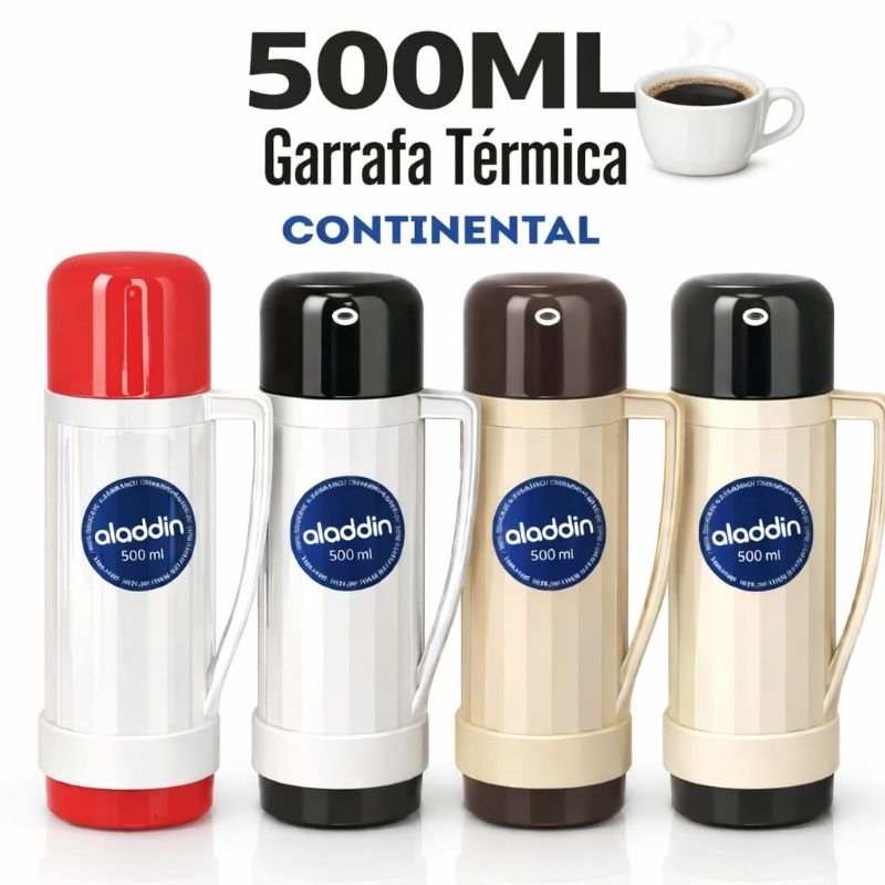 Garrafa de café Aladdin 500ml térmica continental em Oferta na Shopee