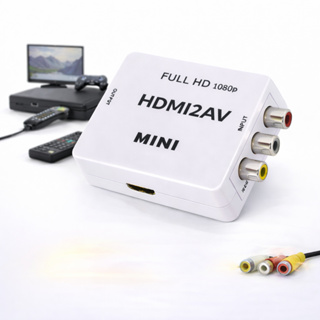 Conversor HDMI para RCA AV 1080p Mini Adaptador HDMI para TV Antiga DVD Videogame USB Plug & Play em Oferta na Shopee