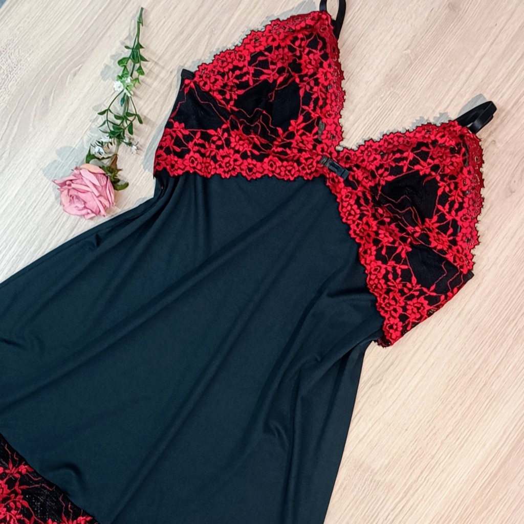 Camisola Microfibra e Renda Bicolor Peito Forrado  650-2 em Oferta na Shopee