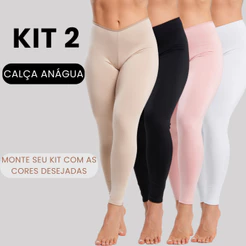 Kit 2 Calça Anágua Antiatrito Segunda Pele Conforto Proteção Lingerie Usar Por Baixo Evita Transparência DRB Modas