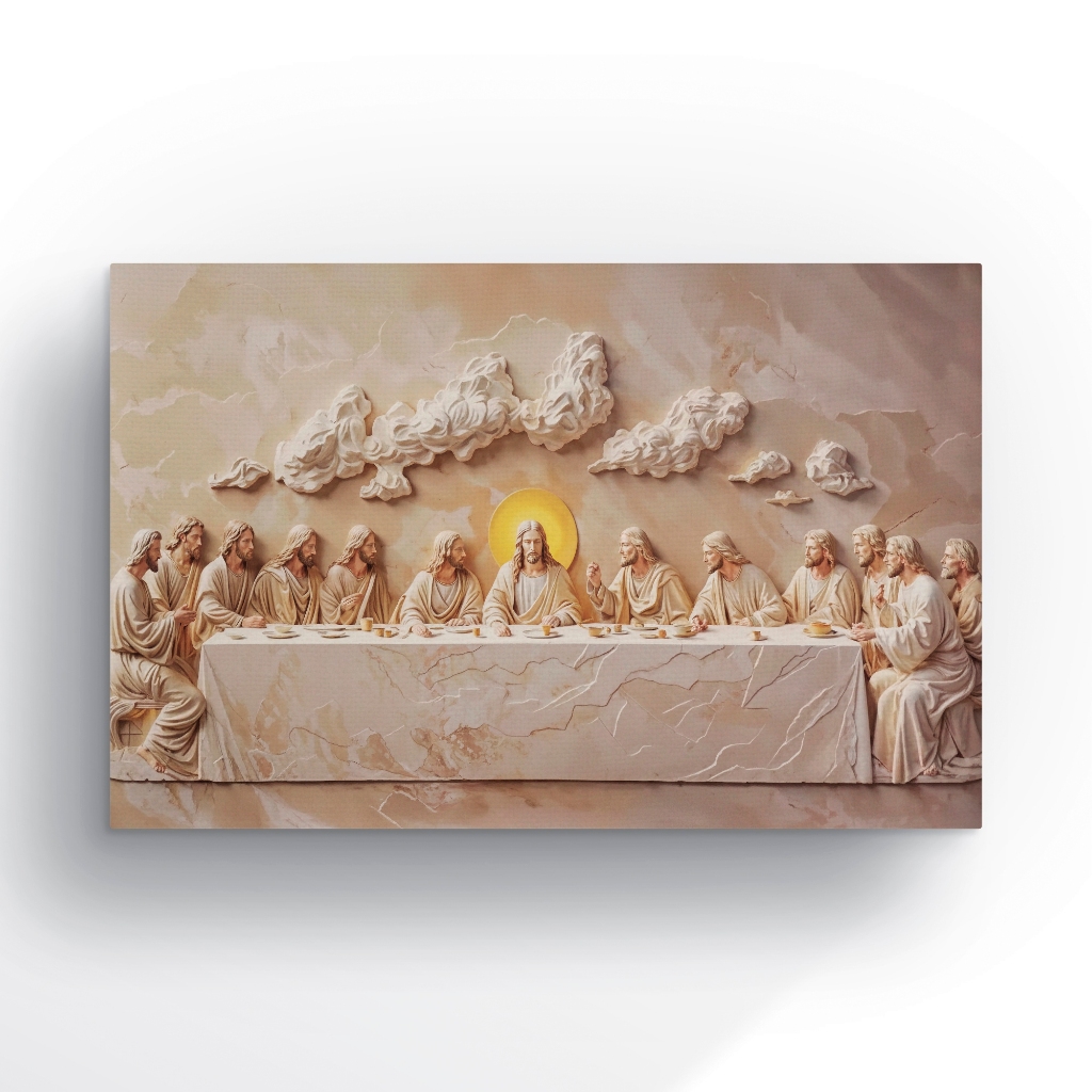 Quadro canvas Religioso Santa Ceia 90x60cm
