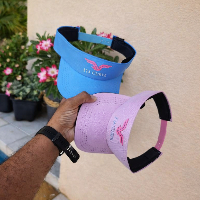 Kit 30 Viseira Personalizada Boné Rosa Azul Masculino Feminino Unissex