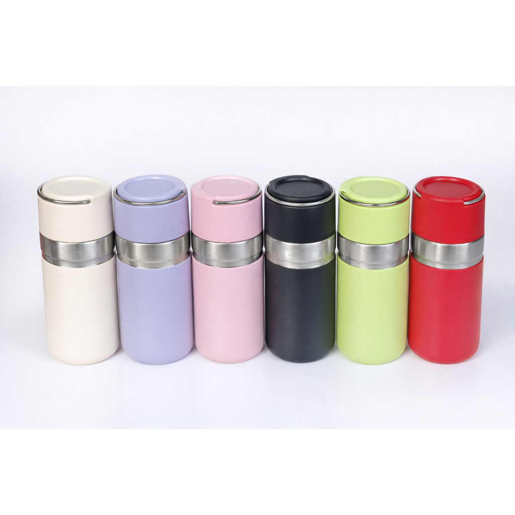 Garrafa Térmica 500ml em Aço Inox 316 Parede Dupla, Portátil com Alça e Tampa com vedação