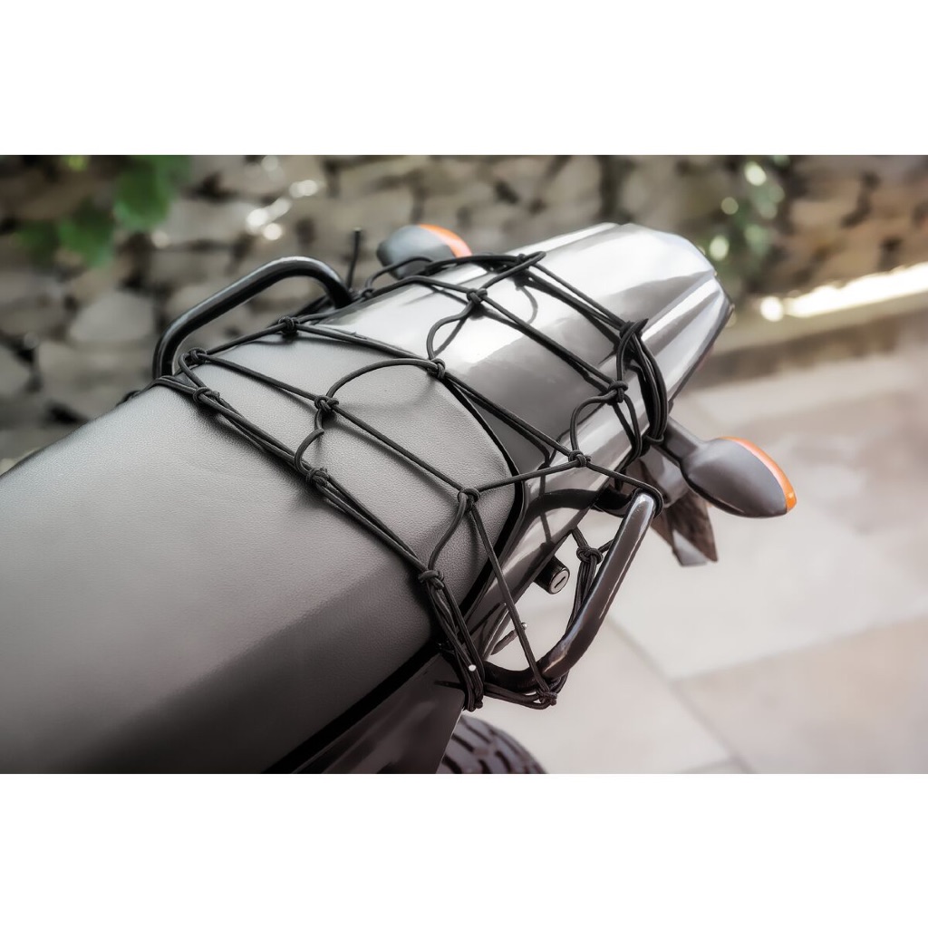 Rede Elastica Aranha 35x35 Moto Bagageiro Capacete preto — imagem 2 de 2