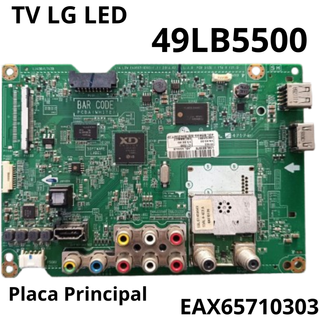2929 Placa Principal para tv LG LED Modelo: 49LB5500