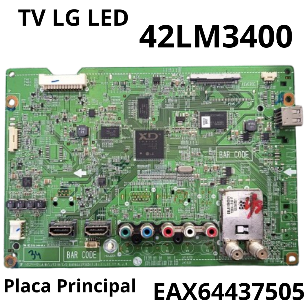 2931 Placa Principal para tv LED LG Modelo: 42LS3400