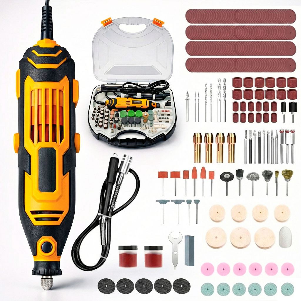 Micro Retífica Profissional 500W Com Eixo Flexível Maleta com 189 Peças em Oferta na Shopee