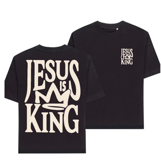 Camisa Camiseta Masculina Estampa Jesus is King Minimalista Religiosa Cristã Algodão 100% Fio 30.1 em Oferta na Shopee