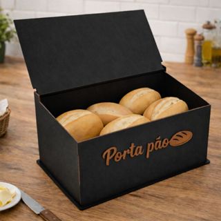 Porta Pão Mdf Para Pão Francês E Pão De Forma Cozinha em Oferta na Shopee