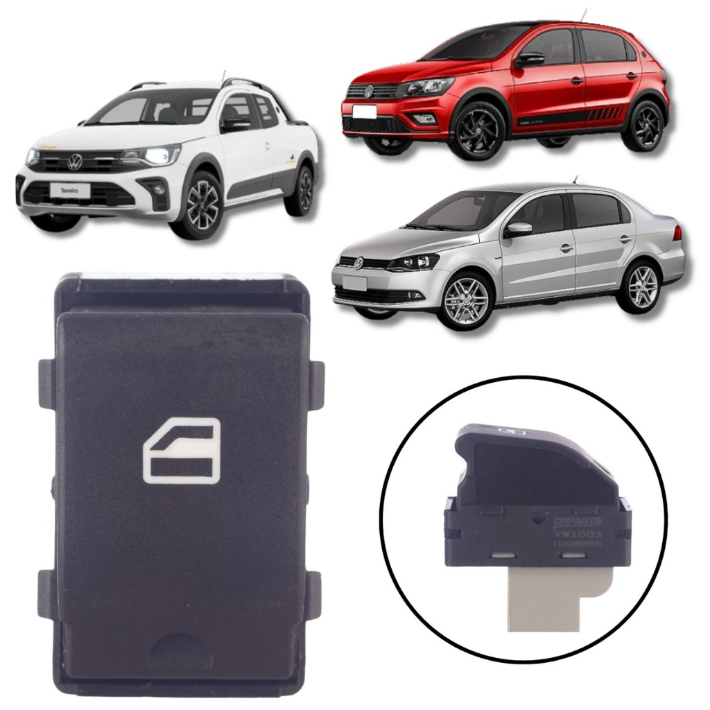 BOTÃO INTERRUPTOR VIDRO ELÉTRICO VW GOL G5 G6 G7 FOX VOYAGE SAVEIRO em Oferta na Shopee