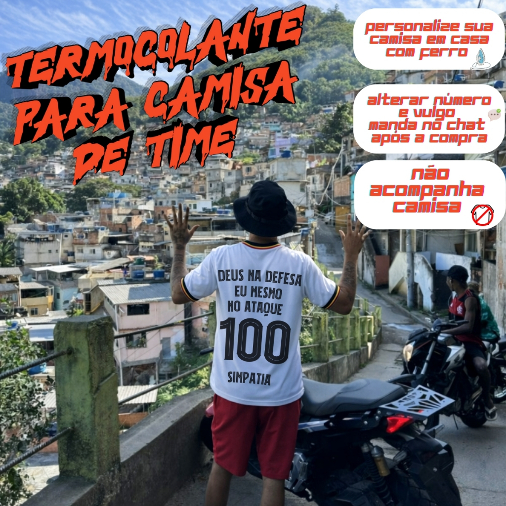 Termocolante Frase cria para aplicar em camisa de Time Com Ferro De Passar Você escolhe NÂO ACOMPANHA CAMISA! APENAS DTF