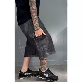 Bermuda Cargo Larga Masculina Streetwear 6 Bolsos Skate
