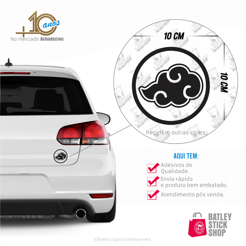 Adesivos Carro Rebaixado, Moto, Bike, notebook, fusca, kombi, Arcooled, tuning, geek Nuvem de Akatsuki Naruto