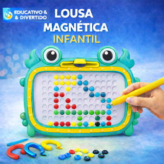 Lousa Mágica Caranguejo Com Caneta Magnética Prancheta Infantil Autismo Educativo Com Cartelas Desenho em Oferta na Shopee