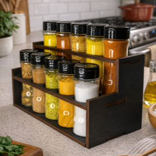 Porta Tempero Condimentos Kit Potes Mantimentos Dois Andares em Oferta na Shopee