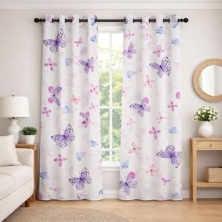 Cortina 2,00 x 2,50 Borboleta Decoração Moderna Para Sala Quarto Luxo Linda em Oferta na Shopee