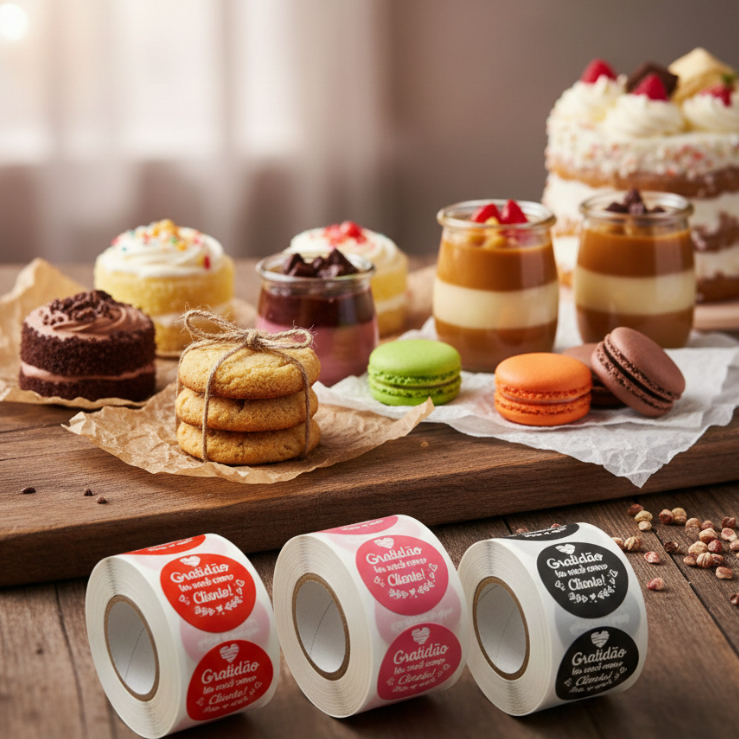 Adesivo Com Frase "Gratidão ter você como cliente" 3cm Redondo em Oferta na Shopee