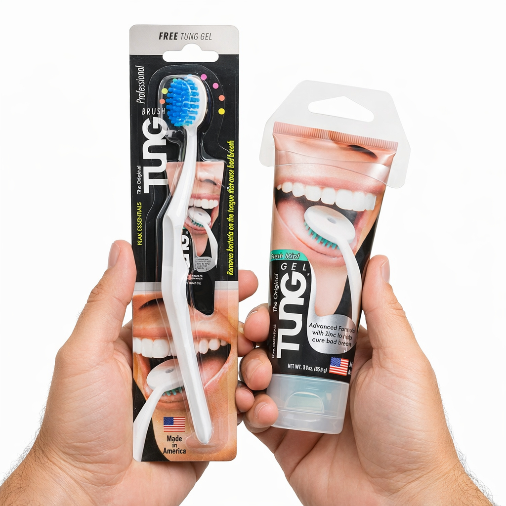 Escova Limpador De Língua + Tung Gel Creme Dental Curaprox em Oferta na Shopee