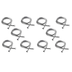 KIT 10 Mangueira Chuveiro Ducha Malha Aço Inox Cromado 1,50m