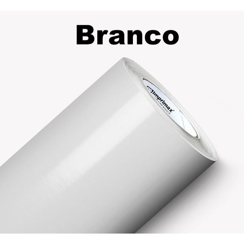 Vinil Adesivo Branco Semi Brilho 5m x 33cm Para Envelopamento Letras Balões Festa Plotter Silhouette