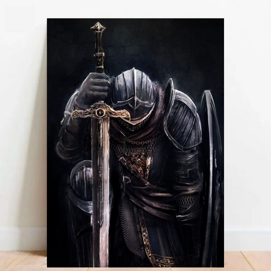 Quadro Placa decorativa geek Dark Souls Demon's Souls RPG aventura Game video game a2 60x40cm 08