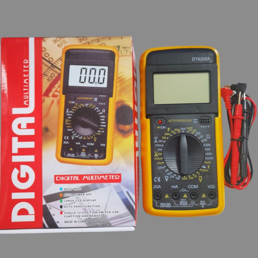 Multímetro Com Capacímetro Bip Original Digital Profissional DT-9205A