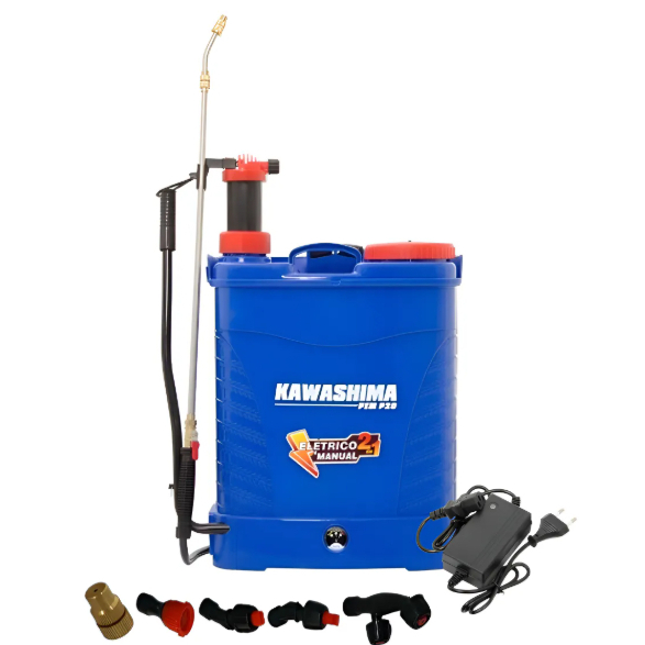 Pulverizador 2 em 1 Elétrico e Manual Kawashima PEM-P20 20L Recarregável Azul