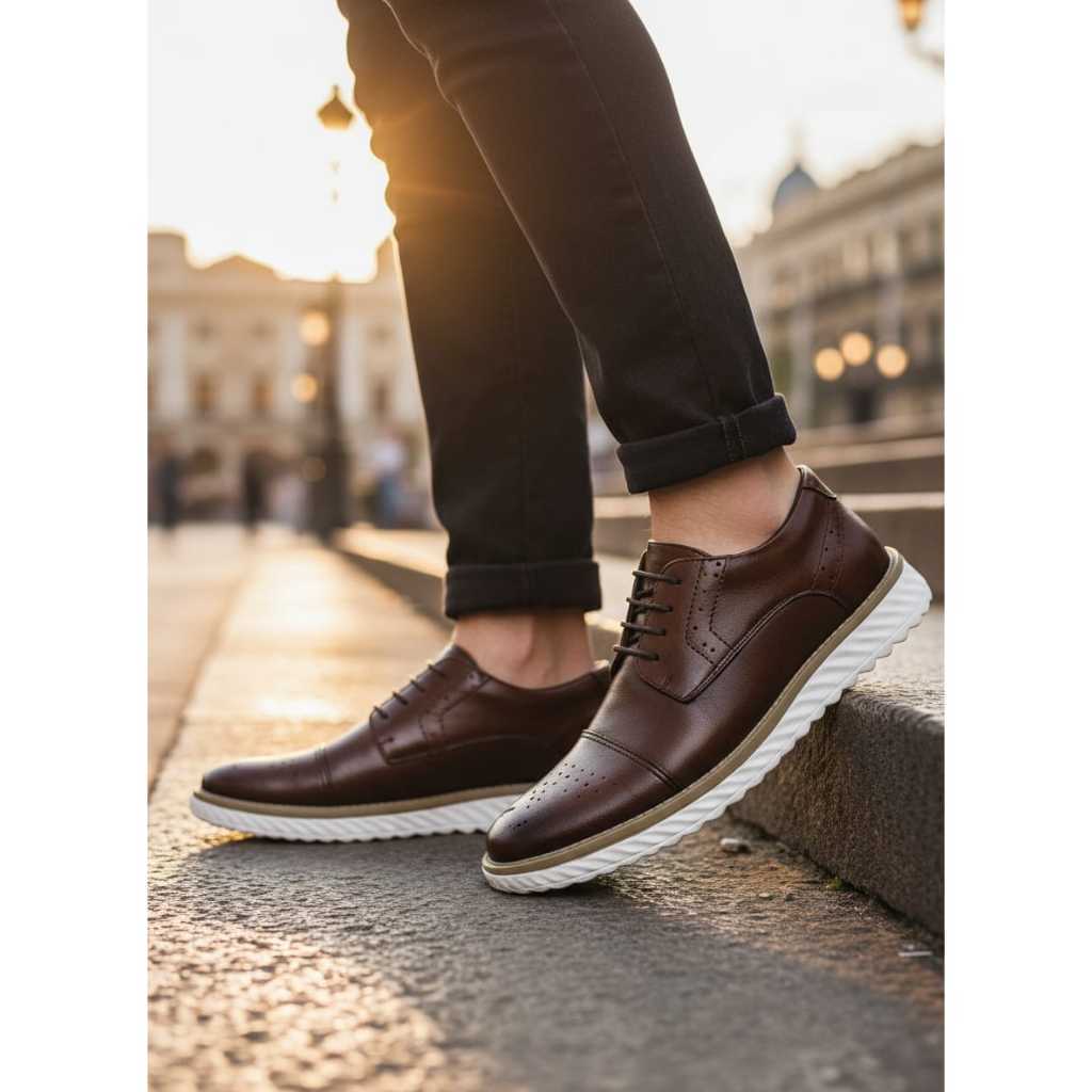 Sapato Masculino Oxford Premium Estilo Conforto e Elegância em Cada Passo